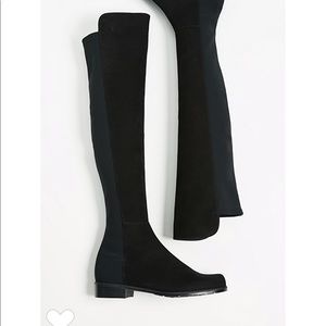 Stuart Weitzman 5050 Suede Black 8 NEW $695